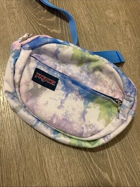 Jansport Pastel Tie-Dye Fanny Pack - Blue, Purple, Green